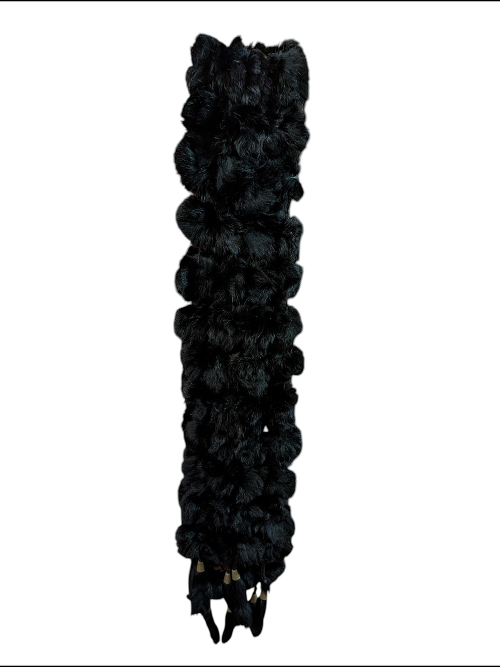 Lux Faux Fur Scarf in Deep Black